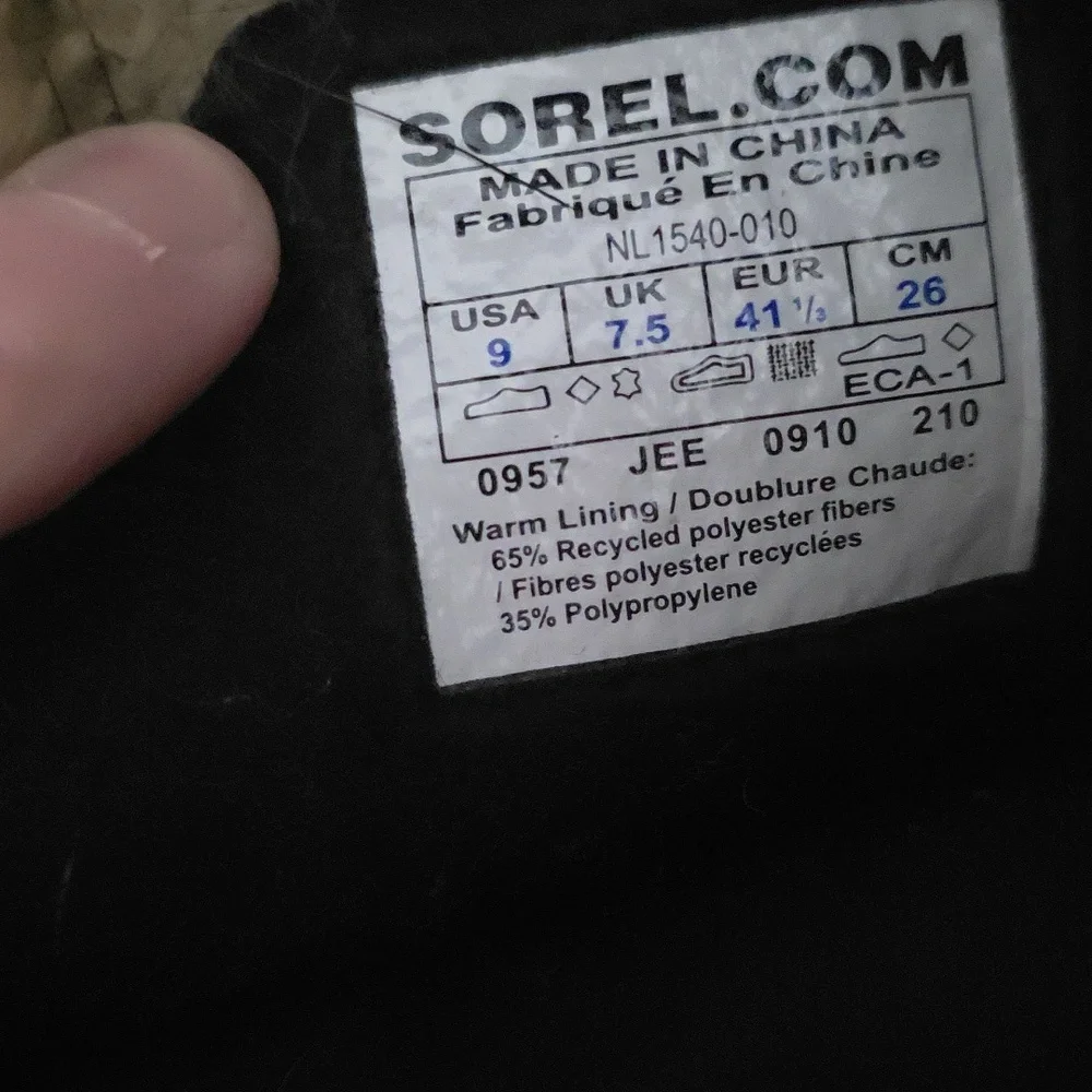 Sorel Women's Winter Boots Black Faux Fur Laces Waterproof Sz 9 GUC **READ**